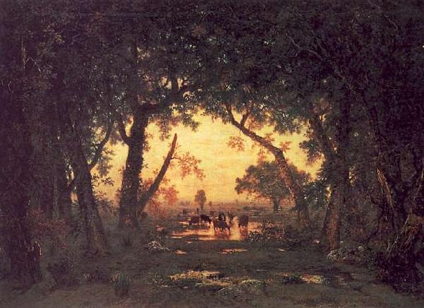 The Forest of Fontainebleau, Morning, Theodore Rousseau